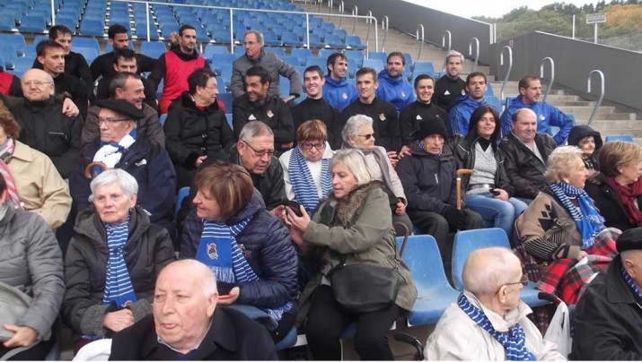 Zubietan Realeko jokalariekin Visita a Zubieta