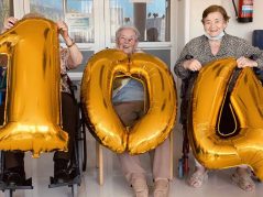 Nuestra residente Carmen cumple 104 años Cumpleaños en la Residencia de mayores Txurdinagabarri de Bilbao