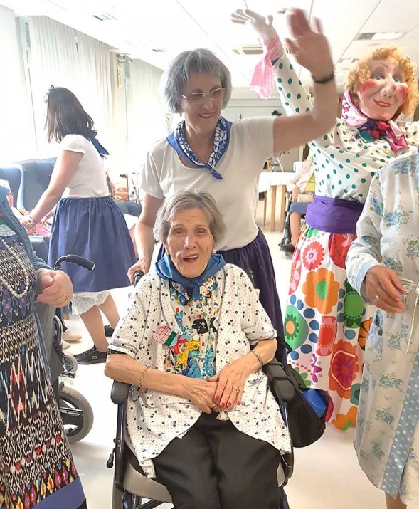 Marijaia, en la Residencia de personas mayores Txurdinagabarri de Bilbao