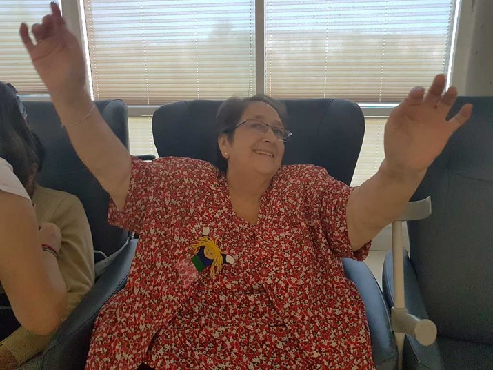 Marijaia, en la Residencia de personas mayores Txurdinagabarri de Bilbao