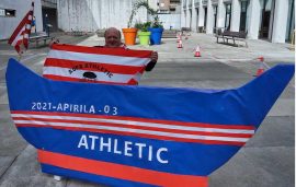 Gabarra prest daukagu Barandiaran Egoitzan Animando al Athletic