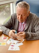 Fiesta tropical en Txurdinagabarri FIesta tropical en la Residencia de la tercera edad Txurdinagabarri