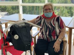 Volvemos a ponernos el pañuelo rojo de Sanfermines Sanfermines 2020 en la Residencia de mayores Txurdinagabarri de Bilbao