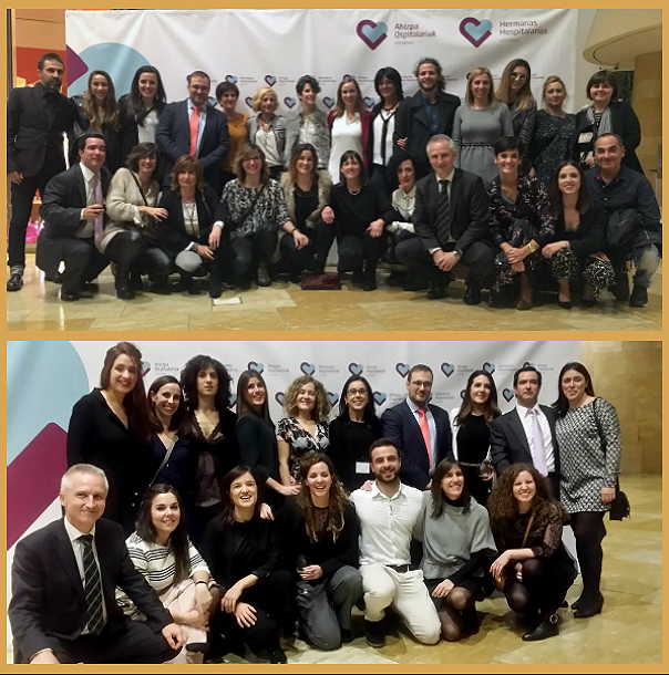 Foto de equipo de los profesionales del Servicio de Daño Cerebral de Aita Menni de Mondragón y Donostia, y del Centro de Neurorrehabilitación de Bilbao Equipo
