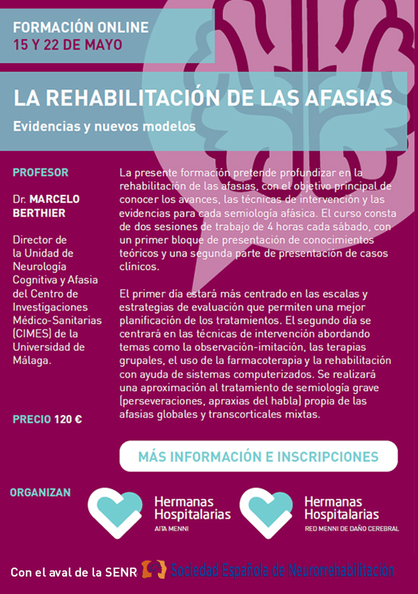 Formación online: 'La rehabilitación de las afasias. Evidencias y nuevos modelos' width=