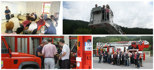 Los usuarios del CRPS Arrasate visitan a los bomberos de Oñati