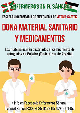 Colaboramos con 'Enfermeros en el Sáhara' en el envío de medicamentos de primera necesidad Colaboramos con 'Enfermeros en el Sáhara' en el envío de medicamentos de primera necesidad