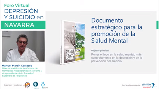 Martin Carrasco: "Jokabide suizida duten pertsona gehienek osasun mentaleko arazo bat dute" Martin Carrasco: "Jokabide suizida duten pertsona gehienek osasun mentaleko arazo bat dute"