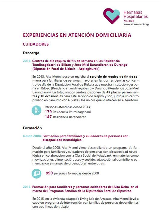 Gure etxeko arreta zerbitzuen hastapenak