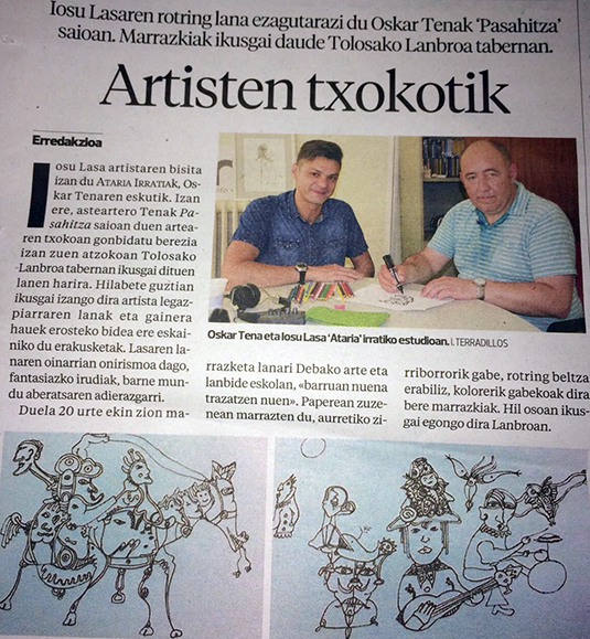 Josu Lasa expone en Tolosa por segundo año consecutivo