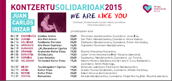 Ehunka pertsonak eskuzabaltasunez laguntzen dute kontzertu solidarioetan