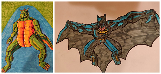 Asier, usuario del CRPS Maldatxo, expone sus dibujos