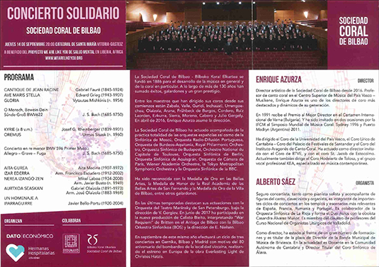 Septiembre reanuda los conciertos solidarios en favor de We are like you