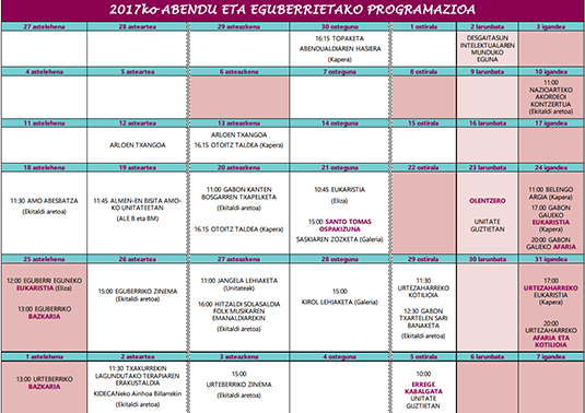 Gabonen iritsiera jai handia da. Eta horrela ospatzen da Aita Menni Ospitalean