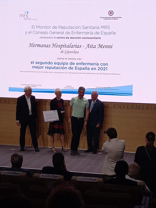 El equipo de Enfermería de Aita Menni, reconocido por su reputación por el Consejo General de Enfermería de España El equipo de Enfermería de Aita Menni, reconocido por su reputación por el Consejo General de Enfermería de España