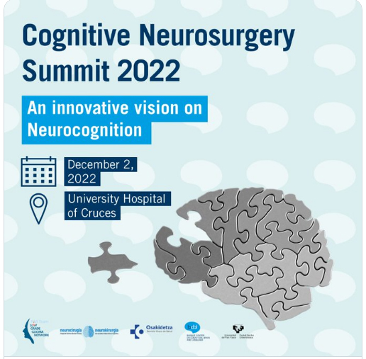 Garuneko lesioen psikopatologiari buruz dugun ezagutza partekatu dugu Cognitive Neurosurgery Summit 2022aren kartela