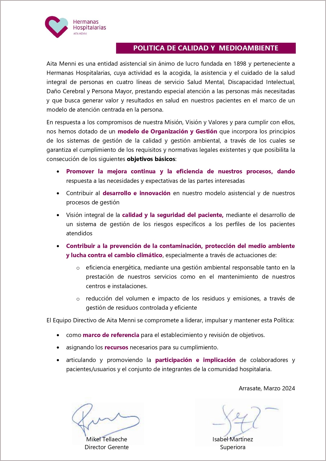Incorporamos la gestión ambiental a nuestro Modelo de Gestión